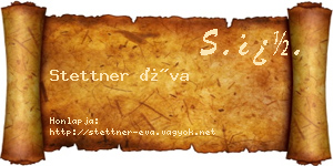 Stettner Éva névjegykártya
