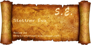 Stettner Éva névjegykártya